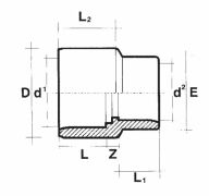 Reduziermuffe 25/32 x 20