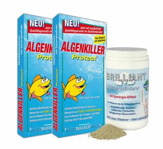 Set 1 x Brilliant 1 kg, 2x Algenkiller protect