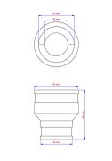 Flexible Reduziermuffe 63 x 40 mm