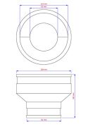 Flexible Reduziermuffe 110 x 63 mm