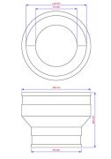 Flexible Reduziermuffe 110 x 75 mm