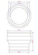 Flexible Reduziermuffe 110 x 90 mm