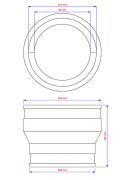 Flexible Reduziermuffe 110 x 90 mm