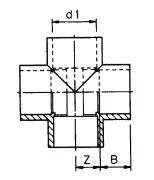 PVC-Kreuzst&uuml;ck 20 bis 110 mm