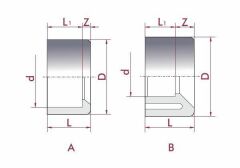 PVC-Reduktion von 20 auf 10 mm bis 50 auf 40 mm