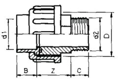 PVC Kupplung 32 mm x 1"
