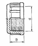 PVC Schraubkappe Innengewinde in 3/4"