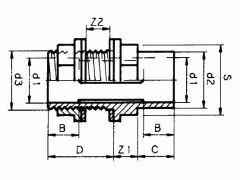 PVC-Tank-Durchführung 25/32 mm