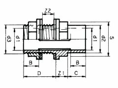 PVC-Tank-Durchführung 32/40 mm